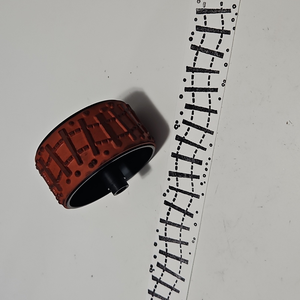 Right on Track Stampin Round 1" wide wheel stamp